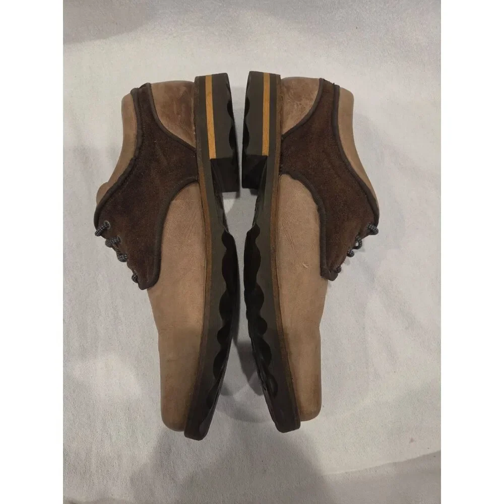 John Fluevog Future Angel Shoes Mens Two Tone Brown Leather Suede Square Toe 11